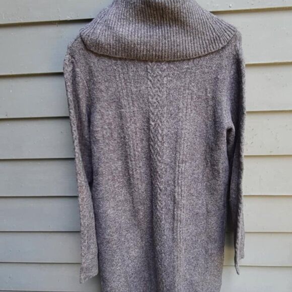 Modcloth Gray Cable Knit Cowl Neck Sweater Dress size Medium NWOT!  NEW! - Picture 2 of 7